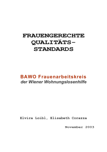 "Frauengerechte Qualitätsstandards"