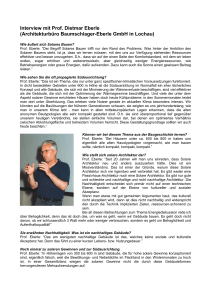 Interview mit Prof. Dietmar Eberle (Architekturbüro - Forum