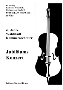 Programm 40 Jahre - Waldstadt Kammerorchester Karlsruhe