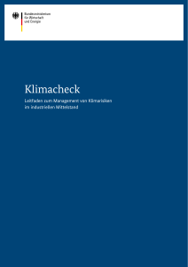 Klimacheck Leitfaden zum Management von Klimarisiken im