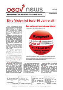 Eine Vision ist bald 10 Jahre alt! - Österreichischer Astrologenverband