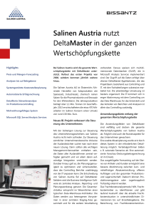 Salinen Austria nutzt DeltaMaster in der ganzen