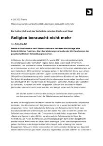 Religion berauscht nicht mehr