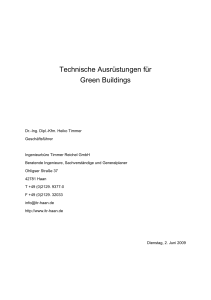 Technische Ausrüstungen für Green Buildings
