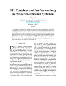 STL Container und ihre Verwendung in ressourcenkritischen