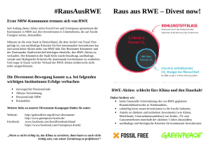 RausAusRWE Raus aus RWE – Divest now!