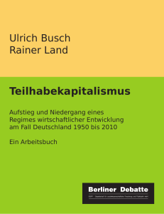 Teilhabekapitalismus - Rainer Land Online Texte