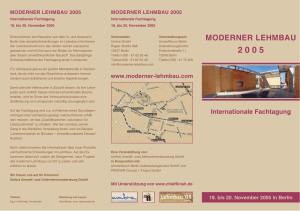 Faltblatt - Moderner Lehmbau