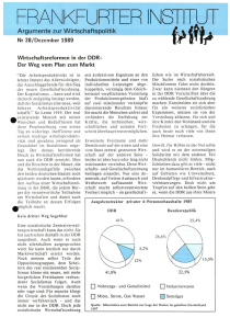 Argument 28 Wirtschaftsreformen in der DDR