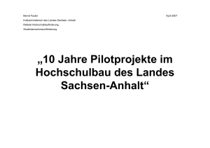 „10 Jahre Pilotprojekte im Hochschulbau des Landes Sachsen