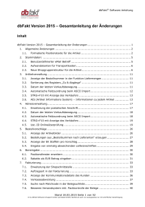 dbFakt Anleitung für die Version 2015