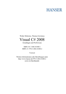 Visual C# 2008 - Carl Hanser Verlag