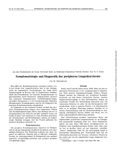 Symptomatologie und Diagnostik des peripheren