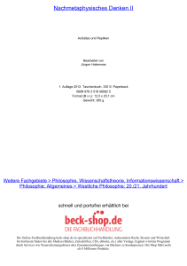 Nachmetaphysisches Denken II - ReadingSample - Beck-Shop
