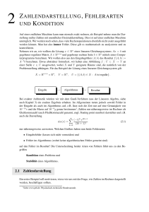 2 zahlendarstellung, fehlerarten und kondition