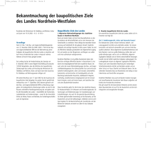 Baupolitische Ziele des Landes NRW