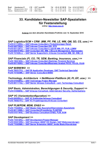 Newsletter SAP-Spezialisten