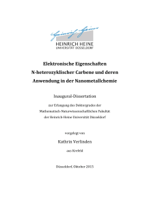 Elektronische Eigenschaften N-heterozyklischer Carbene und deren