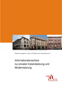 Informationsbrosch&uuml;re zur privaten Instandsetzung und