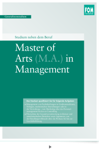 Master of Arts (MA) in Management
