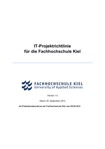 IT-Projektrichtlinie für die Fachhochschule Kiel