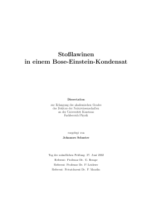 Stoßlawinen in einem Bose-Einstein-Kondensat