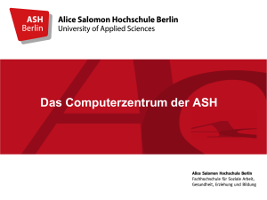 Das Computerzentrum der ASH