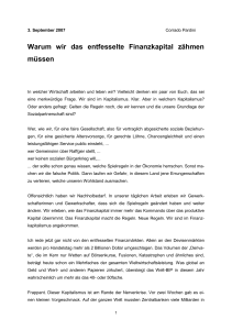 Referat Finanzkapitalismus