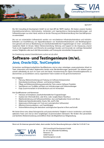 Software- und Testingenieure (m/w).