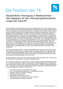 Hausärztliche Versorgung in Niedersachsen