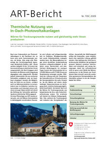 Thermische Nutzung von In-Dach