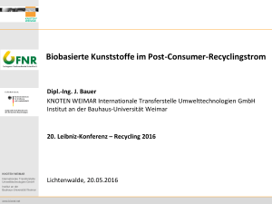 Biobasierte Kunststoffe im Post-Consumer