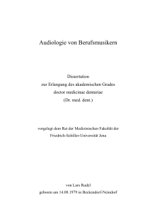 Audiologie von Berufsmusikern