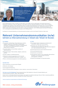 Referent Unternehmenskommunikation