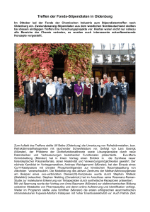 Treffen der Fonds-Stipendiaten in Oldenburg