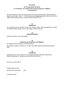 14. Gebühren- und Benutzerordnung der Grillhütte vom 06.02.2014