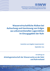 Regionalstudie Fracking im Einzugsgebiet der Ruhr