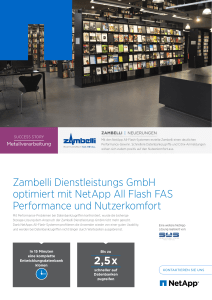 Zambelli optimiert mit NetApp All Flash FAS Performance und