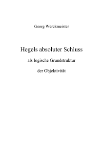 Hegels absoluter Schluss