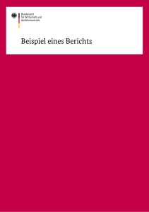 Beispiel eines Berichts