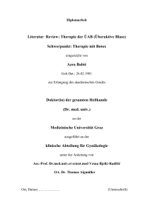 Literatur Review: Therapie der ÜAB (Überaktive Blase) Schwerpunkt