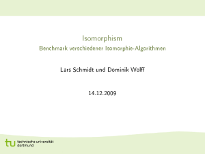 Isomorphism - Benchmark verschiedener Isomorphie