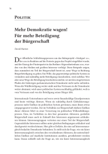 Demokratie wagen! : Für mehr Beteiligung der