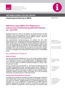 Vergütungsvereinbarung zu MRSA