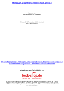 Handbuch Experimente mit der freien Energie - Beck-Shop