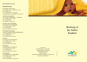 Beratung in der fr&uuml;hen Kindheit