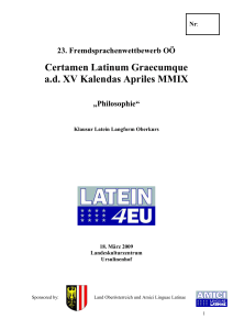 23. Fremdsprachenwettbewerb OÖ Certamen Latinum Graecumque