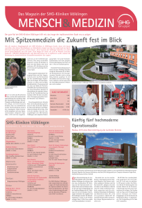 Mit Spitzenmedizin die Zukunft fest im Blick - SHG