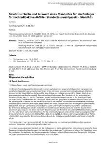 Standortauswahlgesetz - StandAG