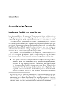 Journalistische Genres - Herbert von Halem Verlag